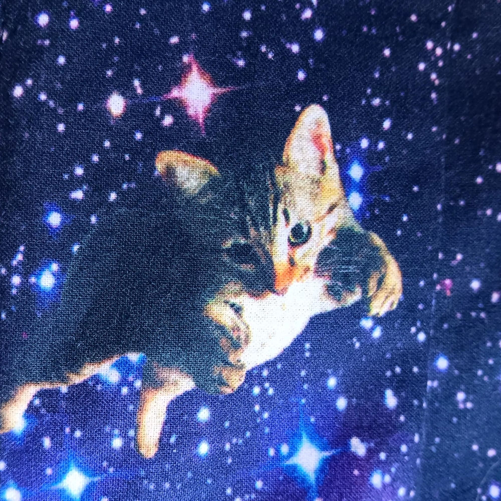Modcloth "Take Up Space" Fit and Flare Cats Kittens in Space Dress - Picture 3 of 14